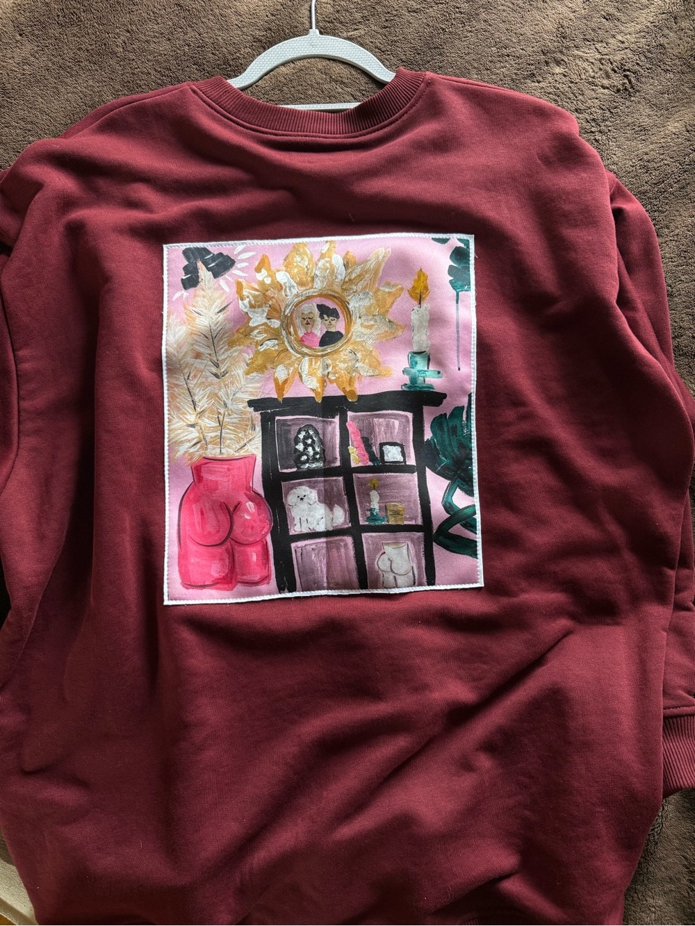Burgundy Crewneck Sweatshirt - Picture 3 of 3